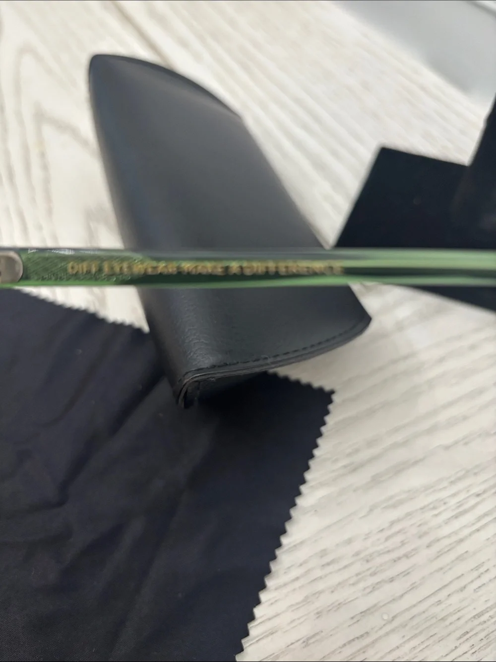 DIFF Green Cat-Eye Sunglasses -